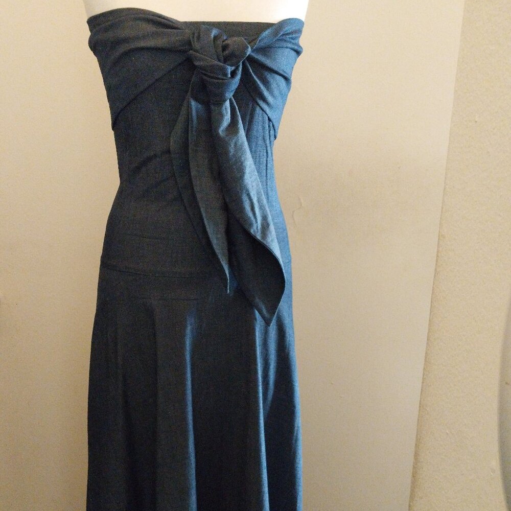 Body Politiques Convertible strapless denim dress